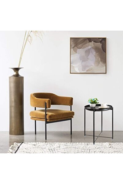 Generic Premium Round Coffee Table with Removable Top || Black