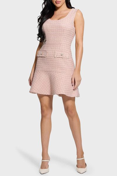 Guess Daphnee Fitted Fit Ruffle Mini Tuvid Dress W5Rk10Wgw82 Dress W5Rk10 Wgw82 F6Dz