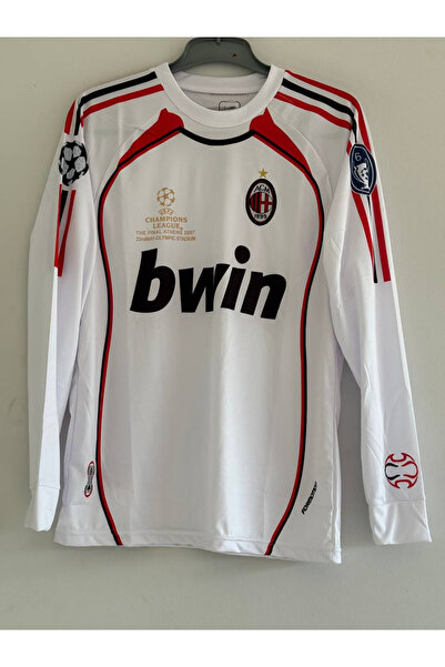 Alaturka Mix #Milan Efsanesi #İSİMSİZ Nostalji Retro Uzun Kollu Forması (BEYAZ)