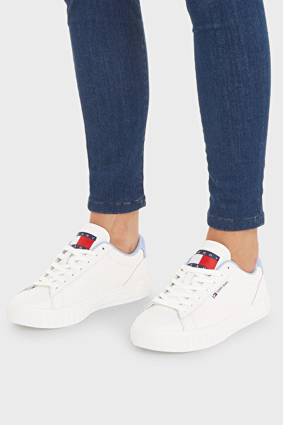 Tommy Jeans Deri Logolu Sneaker Ayakkabı AYAKKABI EN0EN02508 C12