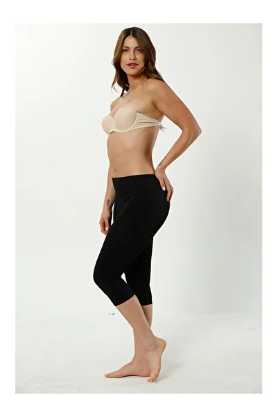 stilim trend Laser Cut Knee Length Capri Corset Leggings