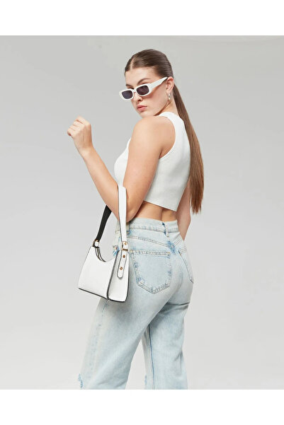 torime Geantă de umăr pentru femei cu curea de umăr din piele vegană