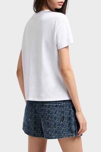 Armani Exchange Armani Exchage Stoned Logo Cotton Regular Fit t Shirt t Shirt Xw 000518   Af10359 U0002