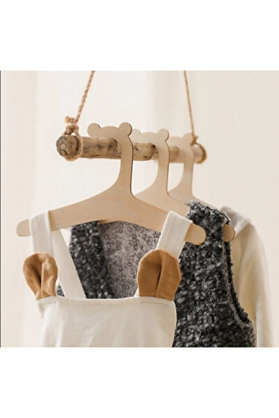 Rapithwin Wooden Children's Hanger Maple 7 Pieces Hanger - Baby Hanger