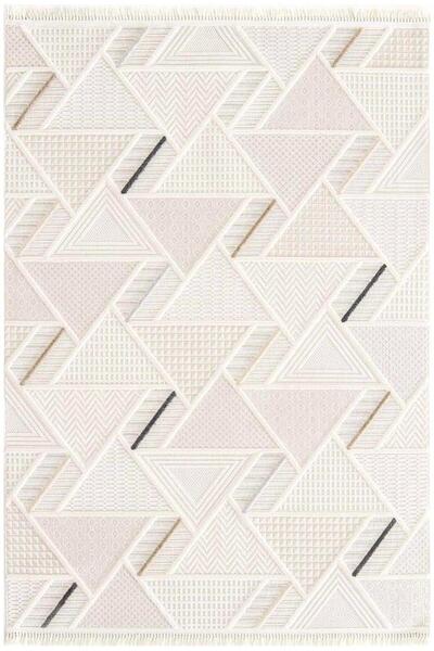 Venice Halı Bonn 8805 Krem Yumuşak Bukle Dokulu Modern Kesme Halı