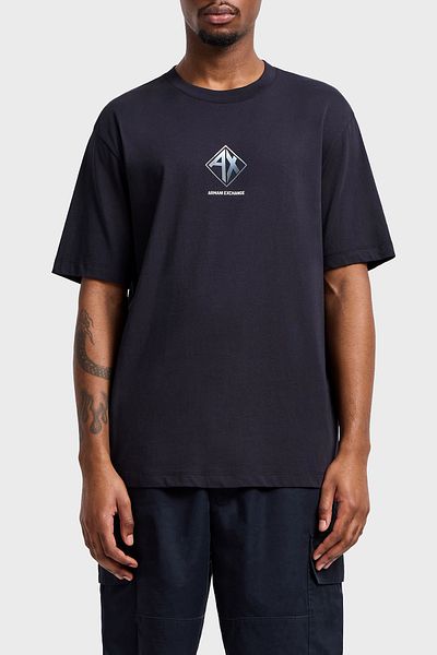 Armani Exchange Ανδρικό μπλουζάκι Armani Exchange 100% βαμβακερό κανονικό λαιμόκοψη XM 000276   AF12308 UB101