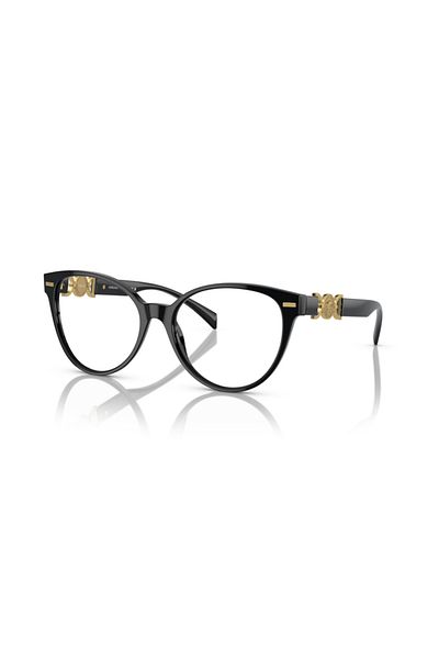 Versace Woman Cat Eye Eyeglasses- Ve 3334 - Lense Size:53mm - Black