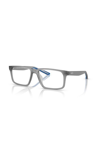 Armani Exchange Man Rectangle Eyeglasses- Ax 3118u - Lense Size:55mm - Matte Opal Grey