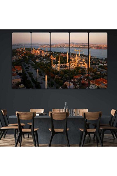 EVLOYA Ayasofya Camii, İstanbul - 5 Parçalı Dini Tablo