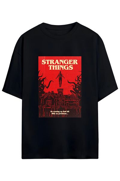 SVART WEAR TRIUC UNISEX DIN BUMBAC STRANGER THINGS