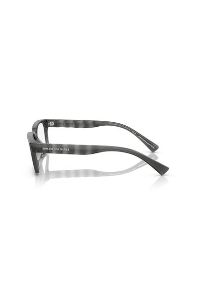 Armani Exchange Man Rectangle Eyeglasses- Ax 3116 - Lense Size:55mm - Shiny Transparent Grey