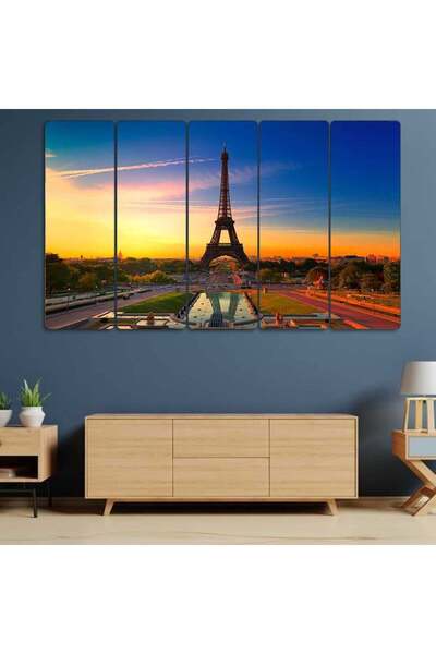 Eiffel Tower Paris, France, Sunset - 5 Piece Chart