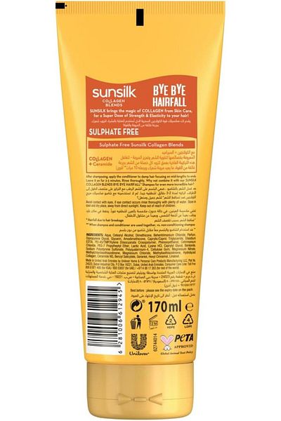 Sunsilk Collagen Blends Conditioner for hair fall, Bye Bye Hairfall, Infused with Collagen + Ceramid