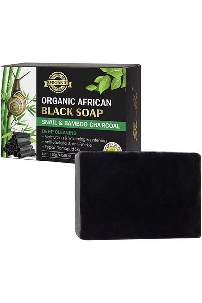 Pei Mei Bye Me Organic African Snail & Black Bamboo Charcoal Soap 120g