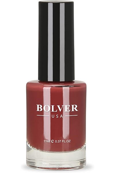 Bolver - سريع الجفاف، لامع، عصري، طبيعي، تركيبة خالية من 9 مكونات، طلاء أظافر لامع سموكي توباز وردي 6