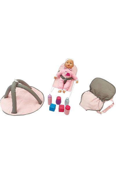 Barcelona FCB Bambolina Soft Baby Doll with Baby Equipment, 36 cm Size