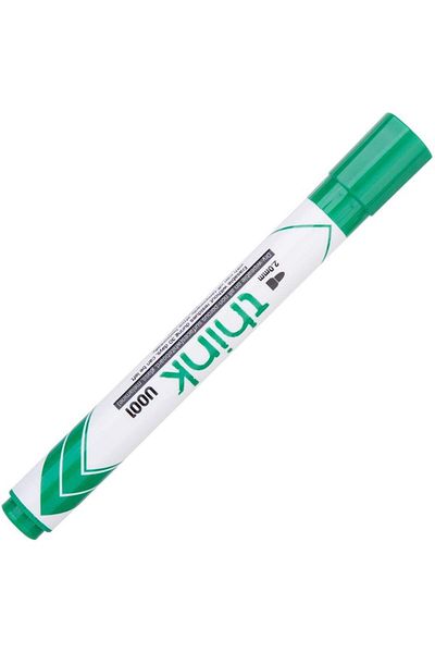 Deli Think 2.0Mm Bullet Tip Dry Erase Markers, Green