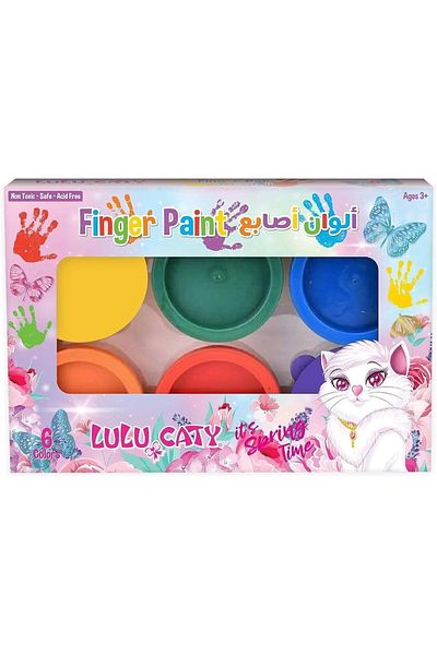 LuluCaty Lulu Caty 140352 Finger Paint Set, 6 Colors