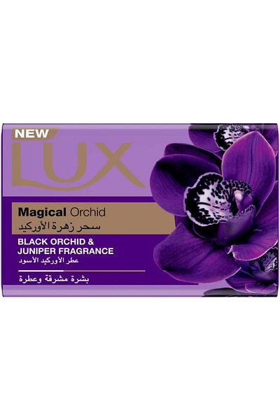 LUX Bar Soap for fragrant glowing skin, Magical Orchid, with Black Orchid & Juniper Fragrance, 120g