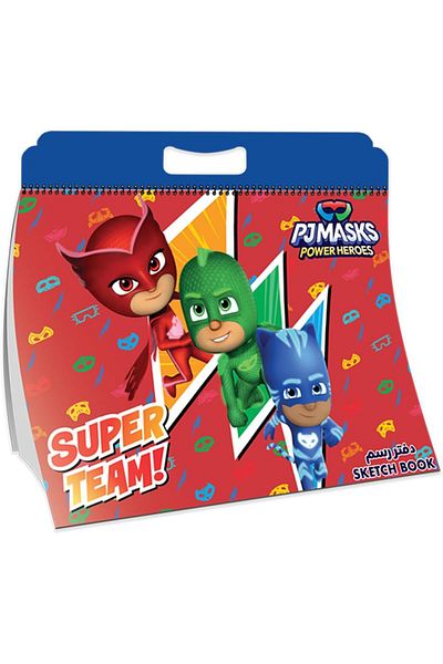 Pj Mask دفتر رسم حلزوني صغير من Pjmask، 15 ورقة، مقاس 252 مم × 185 مم، أحمر