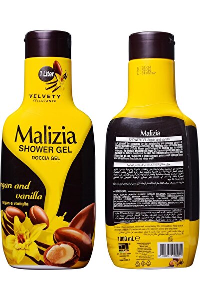 Malizia جل استحمام رغوي برائحة الأرغان والفانيليا المخملية 1000 مل