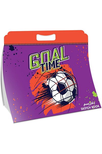 Generic Polypropylene Cover 15 Sheets Football Theme Spiral Sketchbook, 350 x 252 mm