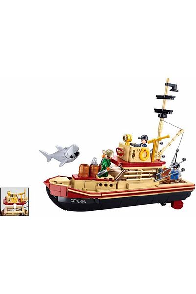 Sluban Model Bricks Series - The Great Shark Ship Building Blocks 592PCS with 3 Mini Figuers - For A