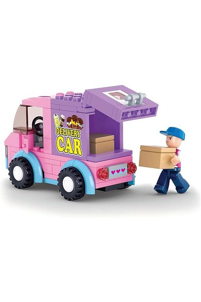 Sluban Girl's Dream Series - Delivery Car Building Set 102 Pcs - Multicolored