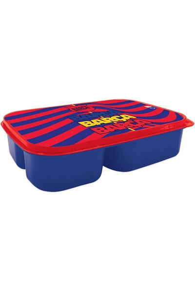 Barcelona FCB Barcelona Kids 3 Compartment Plastic Lunch Box, Blue