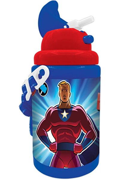 Generic Plastic Water Bottle for Kids, 450 ml Capacity, Blue/Red