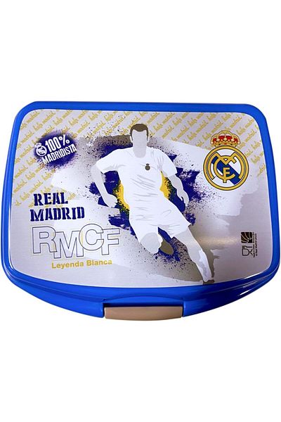 Real Madrid Realmadrid Kids Plastic Lunch Box, Blue