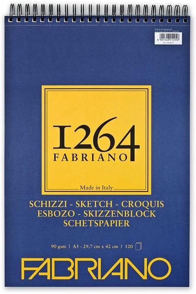 Fabriano Honsell Bristol 19002942 Pad DIN A3 250 g/m² 20 Sheets Ultra Smooth Surface Very Erase-Resi