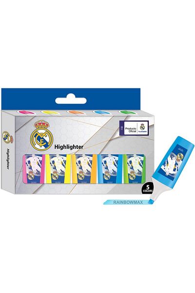 Real Madrid Realmadrid Highlighter with Chisel Tip 5-Pack