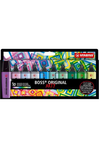 Stabilo Boss Original Arty Card 10 Cool Color Highlighter Pen 5-Pieces