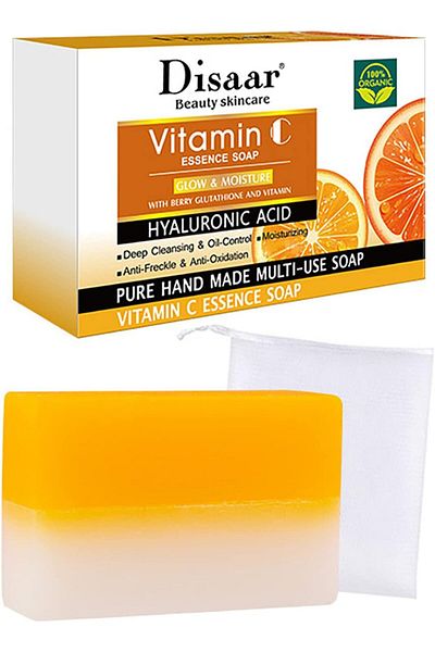 DISAAR Beauty Vitamin C Essence Soap Moisturizing Hyaluronic Acid Deep Cleansing Oil Control Anti-Fr
