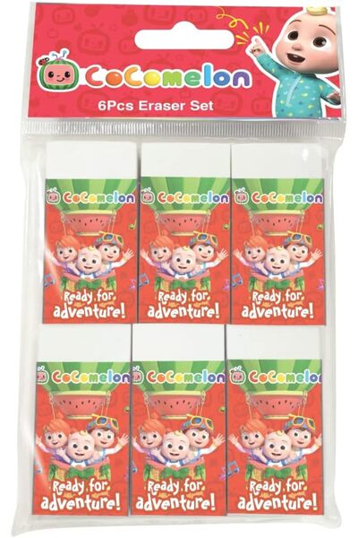 Mix ممحاة أقلام الرصاص من كوكوميلون، 6 قطع، للمدرسة والمكتب، وممحاة الفصول ال...