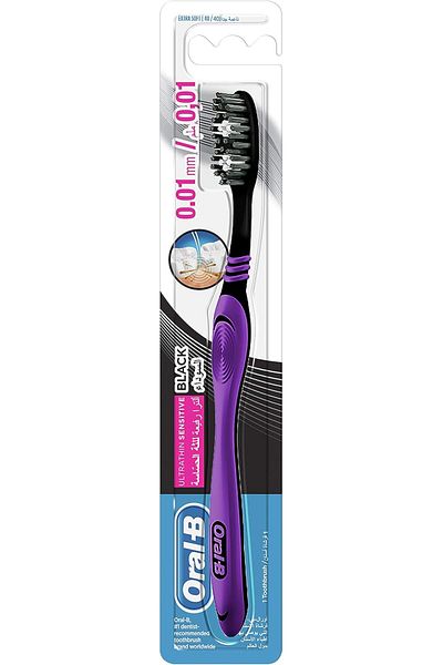 Oral-B Ultrathin Sensitive, Black Manual ToothBRush, 1 Count