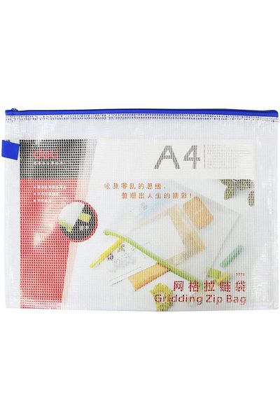 Deli E5596 Zip Bag Mesh, Assorted Color - 10 PCs