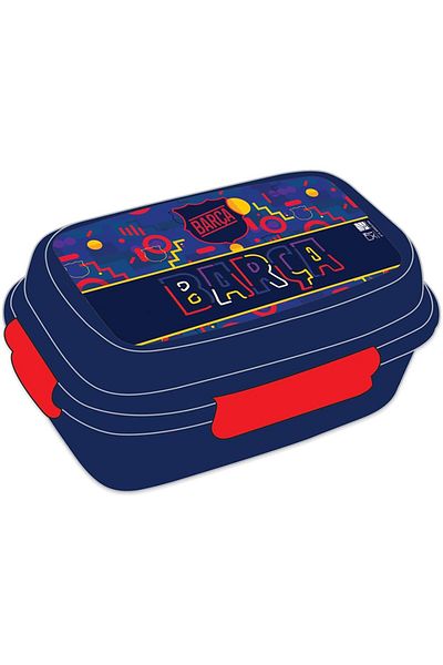 Barcelona FCB Barcelona Kids 3 Layers Plastic Lunch Box, Blue