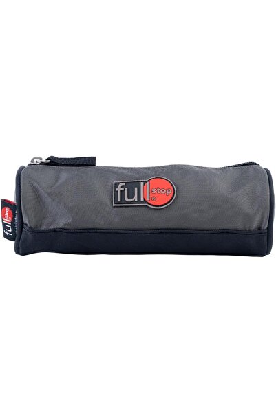 FULL STOP School Pencil Case with Zipper Closure, Gray