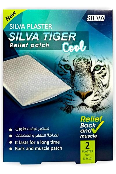 Silva Tiger Pain Relief Plaster 2-Pieces, Cool
