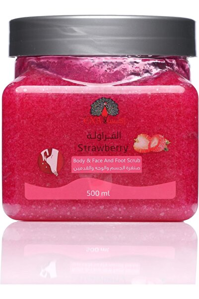 EXA ساندر للجسم والوجه والقدمين بالفراولة 500 مل