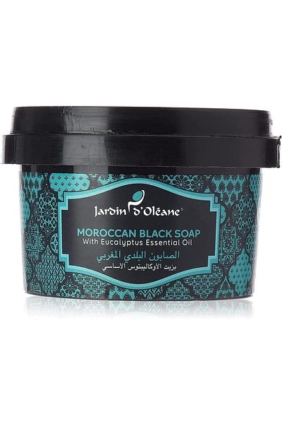 Jardin D Oleane Moroccan Black Soap with Eucalyptus Essential Oil 250g