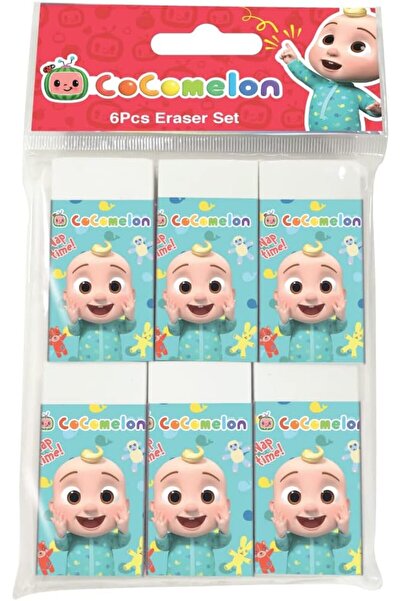Rainbow Max COCOMELON 6pcs Eraser Pencil Erasers for School & Office, Classro...