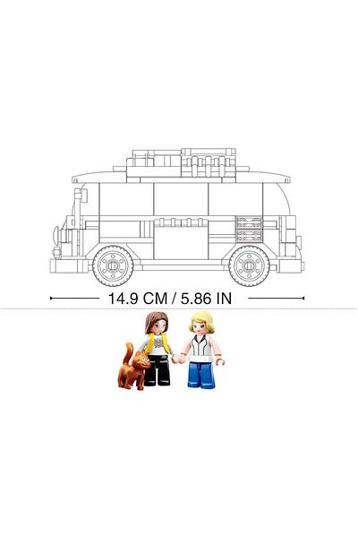 Sluban Model bricks Series - Transport Bus Building Blocks 227 Pcs - Blue
