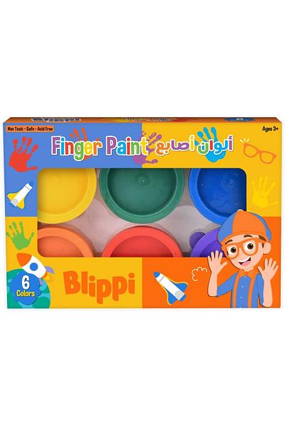 Rainbow Max BLIPPI 6 COLOR FINGER PAINT
