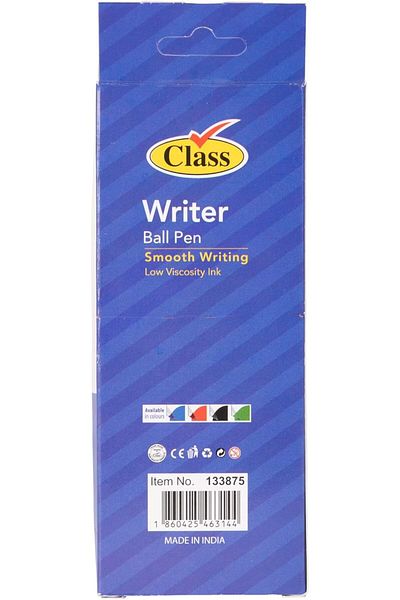 Class Black Ink Ball Writer Pen (10 Pieces Box)