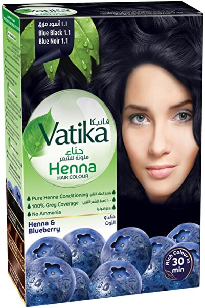 Dabur صبغة شعر فاتيكا ناتشورالز بالحناء - أسود غامق، 6 × 10 جم