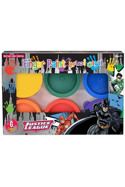 Rainbow Max JUSTICE LEAGUE 6 COLOR FINGER PAINT