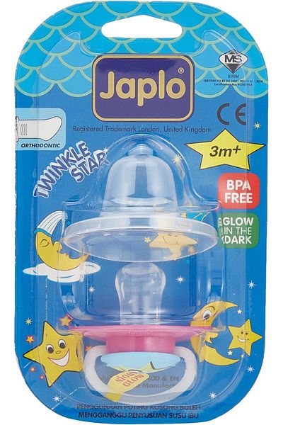 Japlo Star Twinkle Star B Orthodontic Pacifier and Night Growth Cap